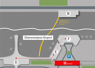 Mapa del aeropuerto Sheremetyevo