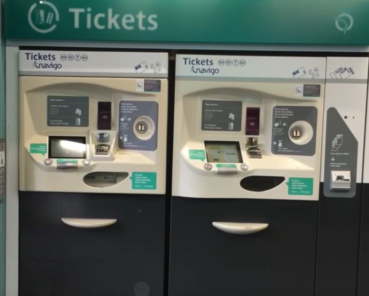 Máquinas de tickets de metro de París
