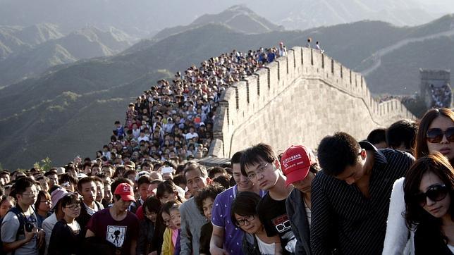turismo masivo en la gran muralla china