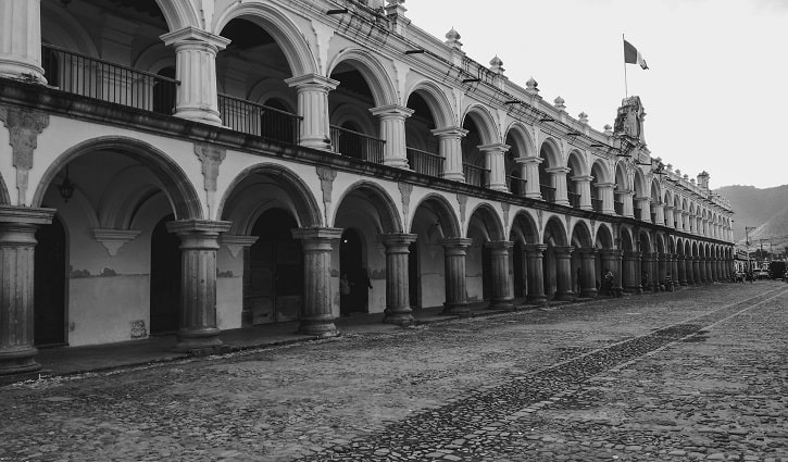 Antigua Guatemala en blanco y negro
